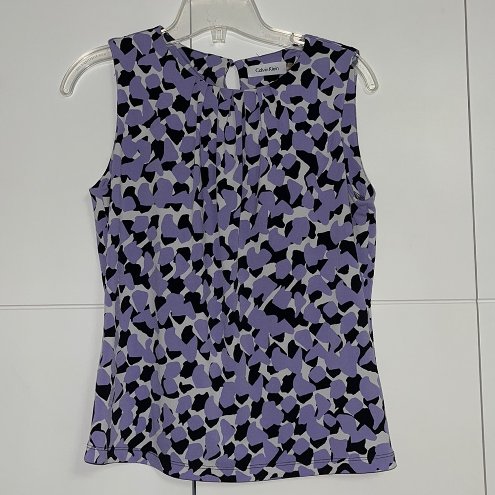 Calvin Klein - purple print Women blouse